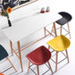 Contemporary Bar Stool Plastic Counter Bar Stool with Wooden Legs