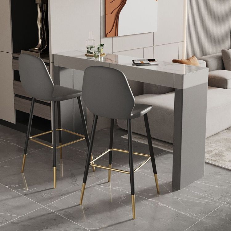 Contemporary Rectangle Bar Counter Table Sintered Stone Dining Table for Kitchen Clearhalo 'Bar Furniture' 'Bar Tables' 'bar_tables' 'furn' 'furn_bar_tables' 'Furniture' 'furniture_bar_tables' 'Kitchen & Dining Furniture' 1200x1200_3857a2ff-c52b-4fe3-bbd3-fe7dc479e591