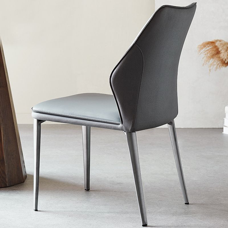 Faux lederen keuken eetstoelen hedendaagse wingback zijstoelen