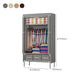 Steel Wardrobe Armoire with Drawer Modern Wardrobe Cabinet for Home Clearhalo 'Armoires & Wardrobes' 'armoires_wardrobes' 'Bedroom Furniture' 'furn' 'furn_armoires_wardrobes' 'Furniture' 1200x1200_38595a39-7fab-4c2d-bc57-6914dc119851