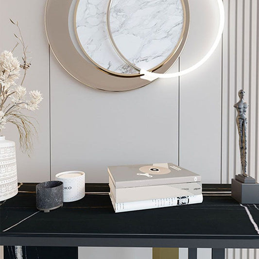 Tabella della console di pietra moderna 14 "W del tavolo di accento resistente alle macchie W per Hall