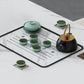 Leisteen en metalen tafel Moderne minimalistische rechthoekige eettafel met opbergruimte