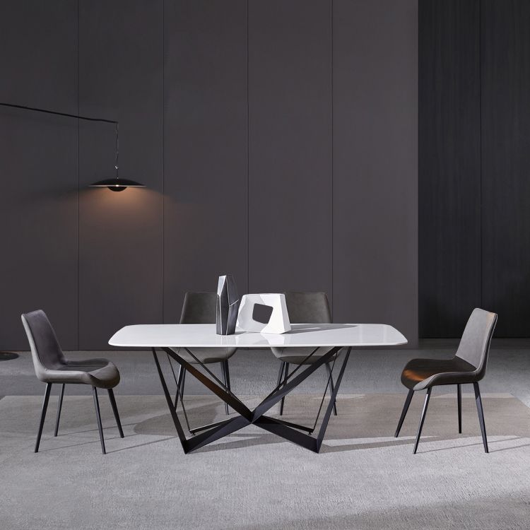 Modern Dining Set 1/4/5/7 Pcs Rectangle Dining Table with Wingback Chairs Clearhalo 'Dining Room Sets' 'Dining Tables & Seating' 'dining_room_set' 'furn' 'furn_dining_room_set' 'Furniture' 'Kitchen & Dining Furniture' 1200x1200_385ba19a-5496-4291-9e52-589e04a509bd