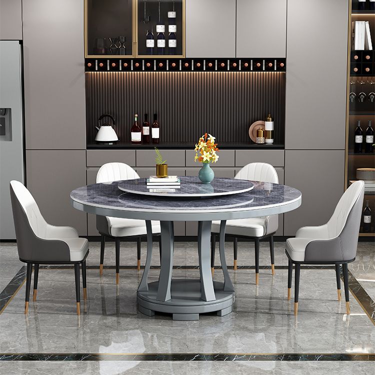 Modern Rubberwood Home Table Round Pedestal Convertible Dining Table Clearhalo 'Dining Tables & Seating' 'Dining Tables' 'dining_table' 'furn' 'furn_dining_table' 'Furniture' 'furniture_dining_table' 'Kitchen & Dining Furniture' 'kitchen' 'kitchen_dining_table' 1200x1200_385d2c21-44ff-4488-85ad-aea53a865086