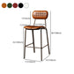 Quilted Rectangle Distressed Leather Barstool Industrial Indoor Tall Stool Clearhalo 'Bar Furniture' 'Bar Stools' 'bar_stools' 'furn' 'furn_bar_stools' 'furniture_bar_stools' 'Kitchen & Dining Furniture' 'kitchen&dining_furn' 'kitchen' 'kitchen_furn' Furniture' 1200x1200_385d382e-4c29-4029-b5fc-9aef2af62220