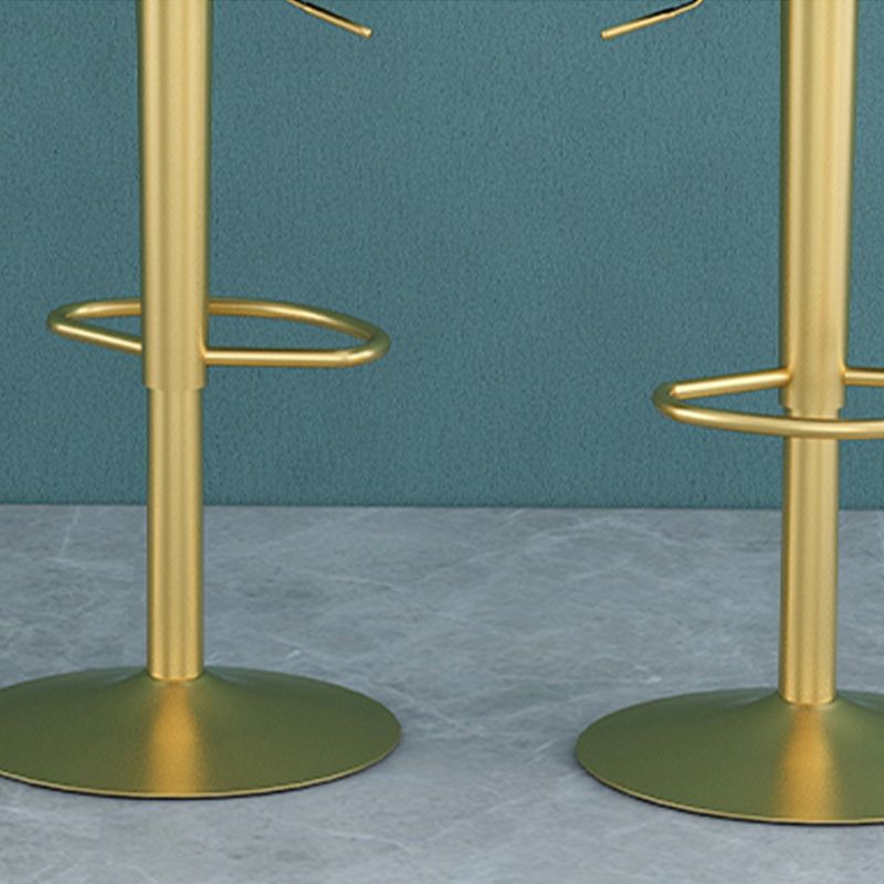Glam Liftable Backrest Counter Stool Iron Household Bar Stool with Cushion Clearhalo 'Bar Furniture' 'Bar Stools' 'bar_stools' 'furn' 'furn_bar_stools' 'furniture_bar_stools' 'Kitchen & Dining Furniture' 'kitchen&dining_furn' 'kitchen' 'kitchen_furn' Furniture' 1200x1200_385d5483-1497-48ae-9c42-f10ec02b1cf1