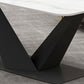 Glam 17.7" H Rectangle Slate Coffee Table Metal Abstract Cocktail Table Clearhalo 'Coffee & Accent Tables' 'Coffee Tables' 'coffee_tables' 'furn' 'furn_coffee_tables' 'Furniture' 'Living Room Furniture' 1200x1200_385d5540-f6f6-4ccd-8dfe-32b73f83b001