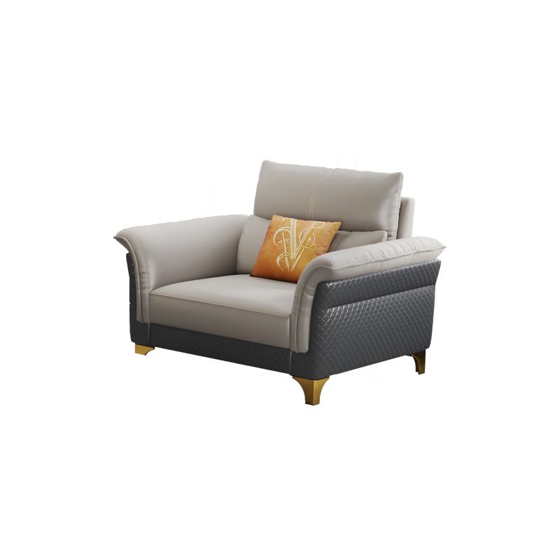 Contemporary Grey Sectional High Back Pillow Top Arm Sofa for Living Room Clearhalo 'furn' 'furn_sectionals' 'Furniture' 'furniture_sectionals' 'Living Room Furniture' 'Sectionals' 1200x1200_385d8389-dcdc-4412-b399-9b68e8c883e7