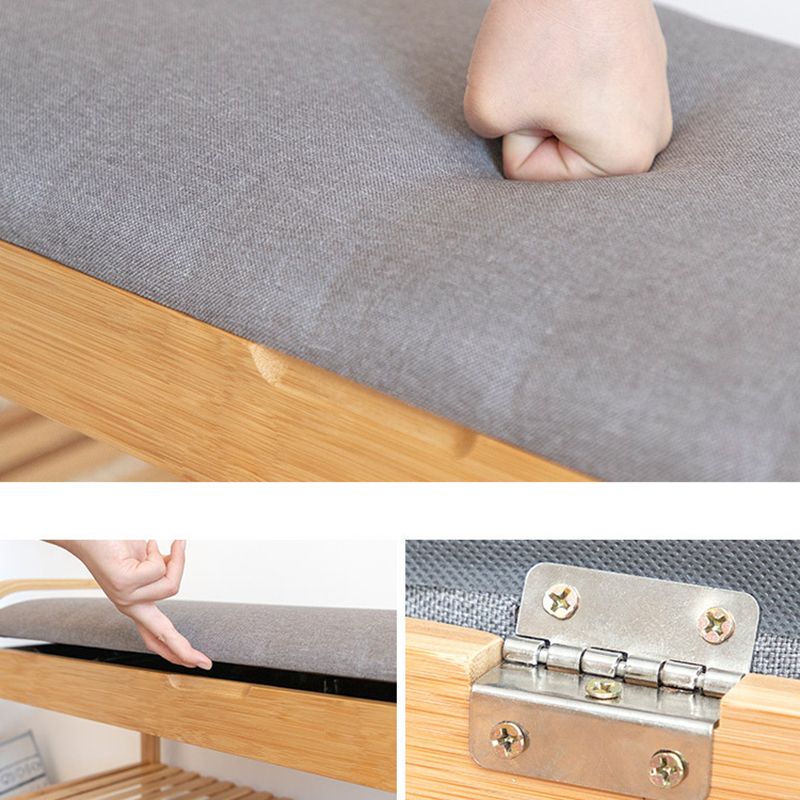 12.99" Wide Modern Entryway Cushioned Bench Bamboo Bench with Arms Clearhalo 'Benches' 'Chairs & Seating' 'furn' 'furn_benches' 'Furniture' 'Living Room Furniture' 1200x1200_3860a0d1-a8b2-49e3-88f7-595aaf8e74e4