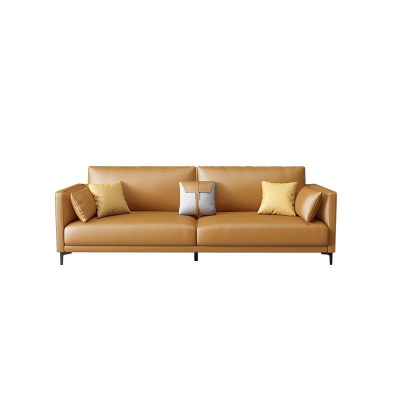 Living Room Cushions Stain Resistant Faux Leather Square Arm Sofa Clearhalo &#39;furn&#39; &#39;furn_sofas&#39; &#39;Furniture&#39; &#39;Living Room Furniture&#39; &#39;Sofa&#39; &#39;sofas&#39; 1200x1200_3862badc-e490-42ed-9366-8239e519bd48