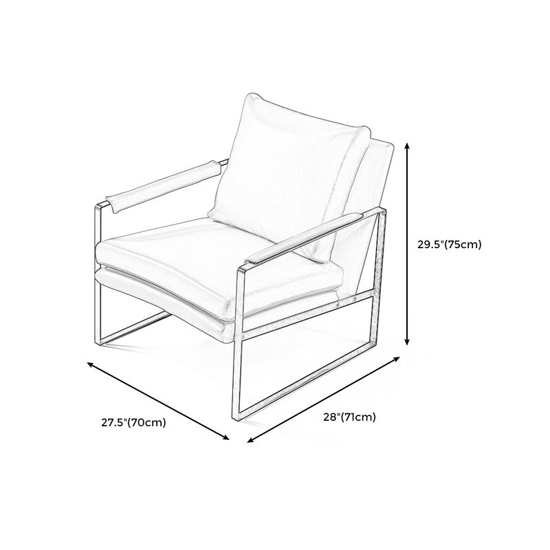 Faux Leather Chair 27.5" L x27.9" W x29.5" H Arms Included Chair Clearhalo 'Accent Chairs' 'accent_chairs' 'Chairs & Seating' 'furn' 'furn_accent_chairs' 'Furniture' 'furniture_accent_chairs' 'Living Room Furniture' 1200x1200_3862d11b-d3ff-499e-9dfd-6c82fcb01c2c