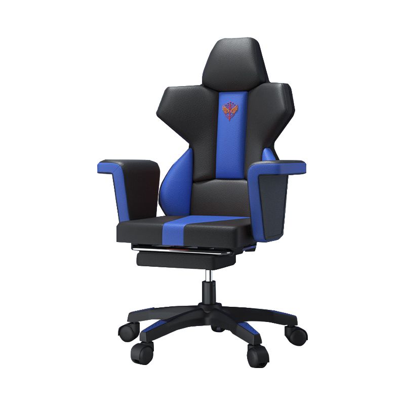 Modern Fixed Arm Desk Computer Chair High-Back Chair with Wheels Clearhalo 'furn' 'furn_office_chair' 'Furniture' 'Office Chairs' 'Office Furniture' 'office_chair' 1200x1200_38637109-27c0-4d41-b8d3-5309a3dc4a51