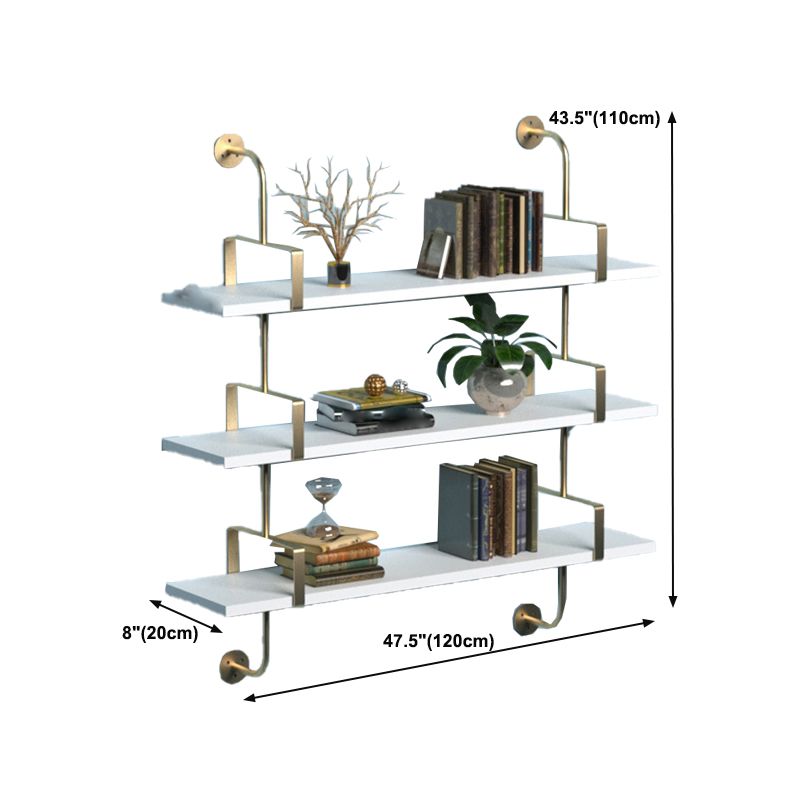 Wand montiert massives Holzbuchhandel modernes Bücherregal mit Regal, 8 "D.