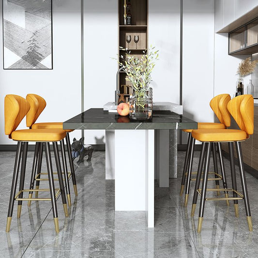 Modern Matte Finish Leather Barstool Footrest Living Room Stool Clearhalo 'Bar Furniture' 'Bar Stools' 'bar_stools' 'furn' 'furn_bar_stools' 'Furniture' 'furniture_bar_stools' 'Kitchen & Dining Furniture' 1200x1200_3863dbe2-f251-4b35-b6ce-33d9dafcc934