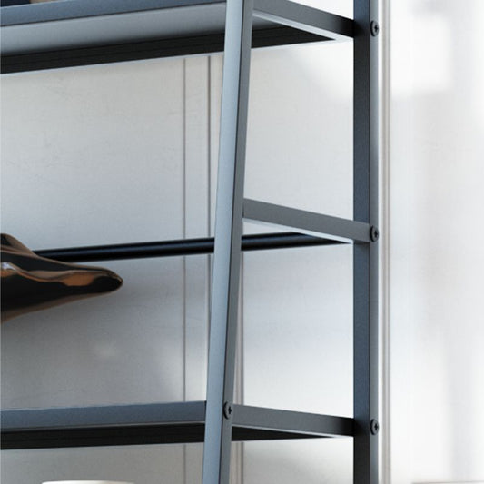 Modern Bookshelf Ladder Metal Open Back Shelf Bookcase with Shelves for Living Room Clearhalo 'Bookcases' 'furn' 'furn_bookcases' 'Furniture' 'Office Furniture' 1200x1200_38640cdd-e928-4a11-aee8-476a761045a5