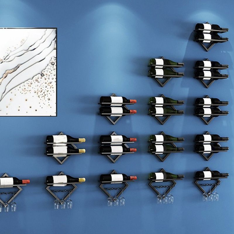 Portabottiglie a parete in metallo glam porta bottiglia semplice per cucina