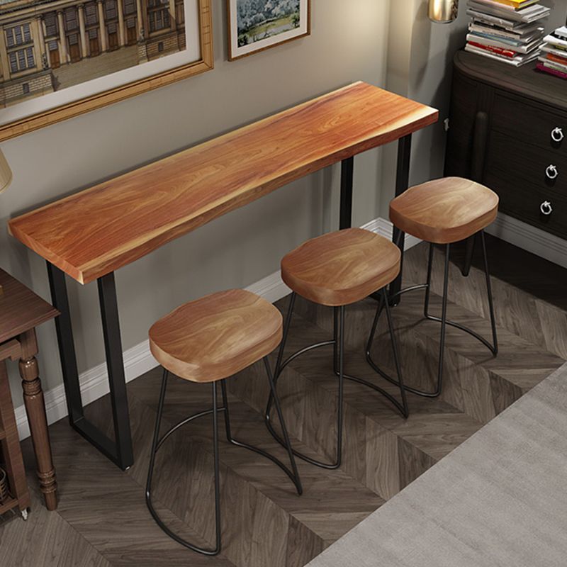 Industrial 1/2/4/7 Pieces Counter Height Set Solid Wood Top Indoor Bar Pub Table Set Clearhalo 'Bar Furniture' 'furn' 'furn_home_bar_bar_sets' 'Furniture' 'Home Bars & Bar Sets' 'home_bar_bar_sets' 'Kitchen & Dining Furniture' 1200x1200_38658f36-acec-4e1b-b198-3903216add5e