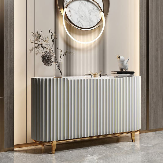 Glam Sideboard Buffet Stone Top Wood Sideboard Cabinet with Shelves Clearhalo 'buffet_sideboard' 'Buffets & Sideboards' 'furn' 'furn_buffet_sideboard' 'Furniture' 'Kitchen & Dining Furniture' 1200x1200_38662e1f-49c8-4912-a75b-7551da292cca