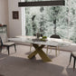 Sintered Stone Top Dining Table for Restaurant Luxury Rectangle Table with Metal Pedestal Clearhalo ' dining_table' 'Dining Tables & Seating' 'Dining Tables' 'furn' 'furn_dining_table' 'Furniture' 'furniture_dining_table' 'Kitchen & Dining Furniture' 'kitchen&dining_furn' 'kitchen' 'kitchen_dining_table' 1200x1200_386656d1-5d68-44c7-98aa-f78821ffaf9e