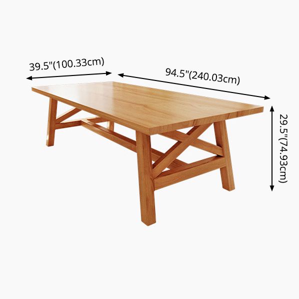 Modern Solid Wood Standard Dining Set Rectangle Shape Natural Dining Set for Kitchen Clearhalo 'Dining Room Sets' 'Dining Tables & Seating' 'dining_room_set' 'furn' 'furn_dining_room_set' 'Furniture' 'furniture_dining_room_set' 'Kitchen & Dining Furniture' 'kitchen&dining_furn' 'kitchen' 1200x1200_38677358-403f-4af9-8ec8-a87d9788be7d