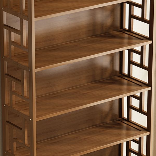 Brown Color Modern Style Bookshelf Closed Back Wood Bookcase