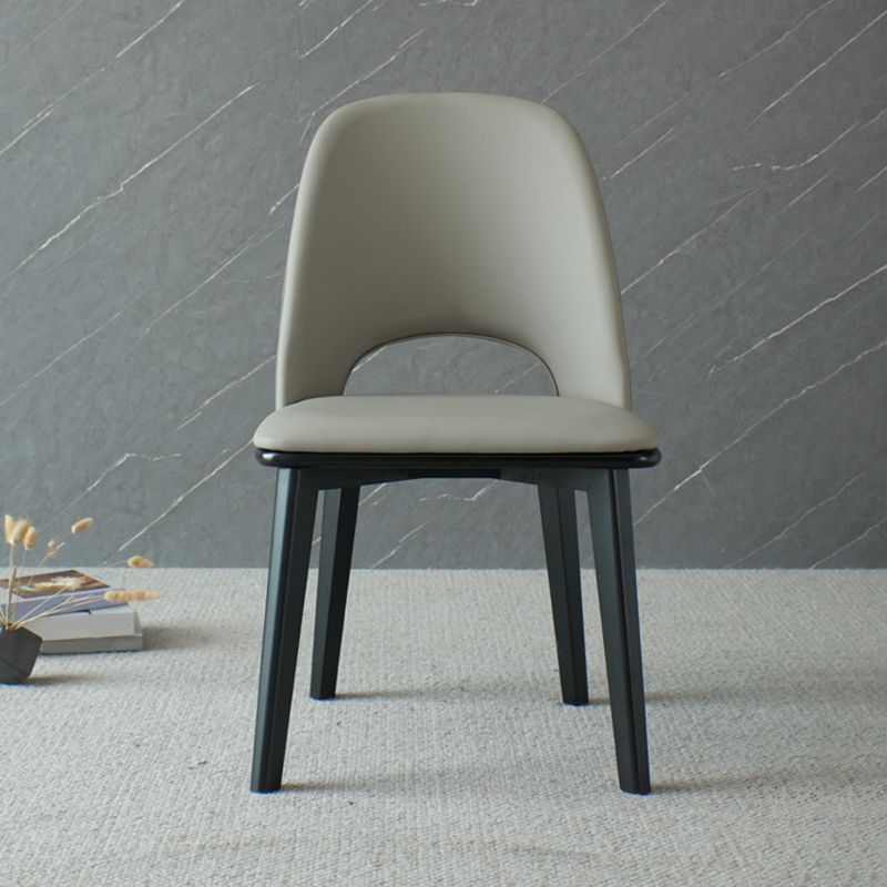 工業用ホーム屋内椅子ソリッドウッドレッグダイニングアームレスチェア