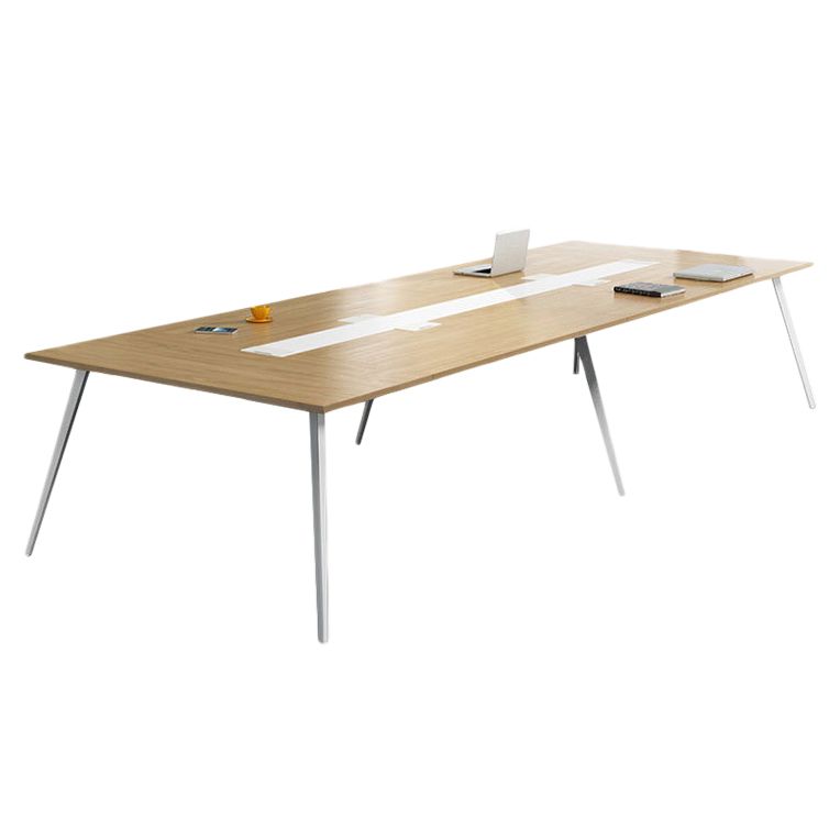 Desk rectángulo de escritorio de madera de ingeniería de estilo contemporáneo para la oficina