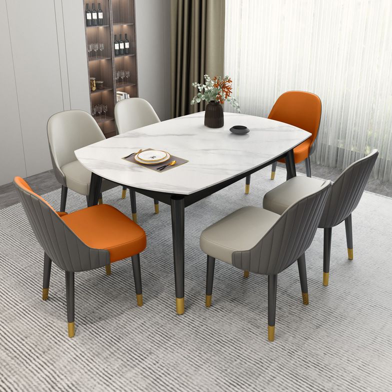 Modern Style Sintered Stone White Dining¬†Room¬†Set with Round Table Dining Table Furniture Clearhalo 'Dining Room Sets' 'Dining Tables & Seating' 'dining_room_set' 'furn' 'furn_dining_room_set' 'Furniture' 'furniture_dining_room_set' 'Kitchen & Dining Furniture' 'kitchen&dining_furn' 'kitchen' 1200x1200_3869f65e-c570-46fd-a895-3e6c58817b42