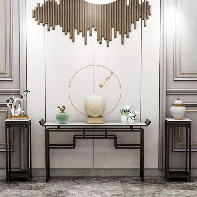 11 "W eigentijdse console tafelssteen witte rechthoekige console banktafel