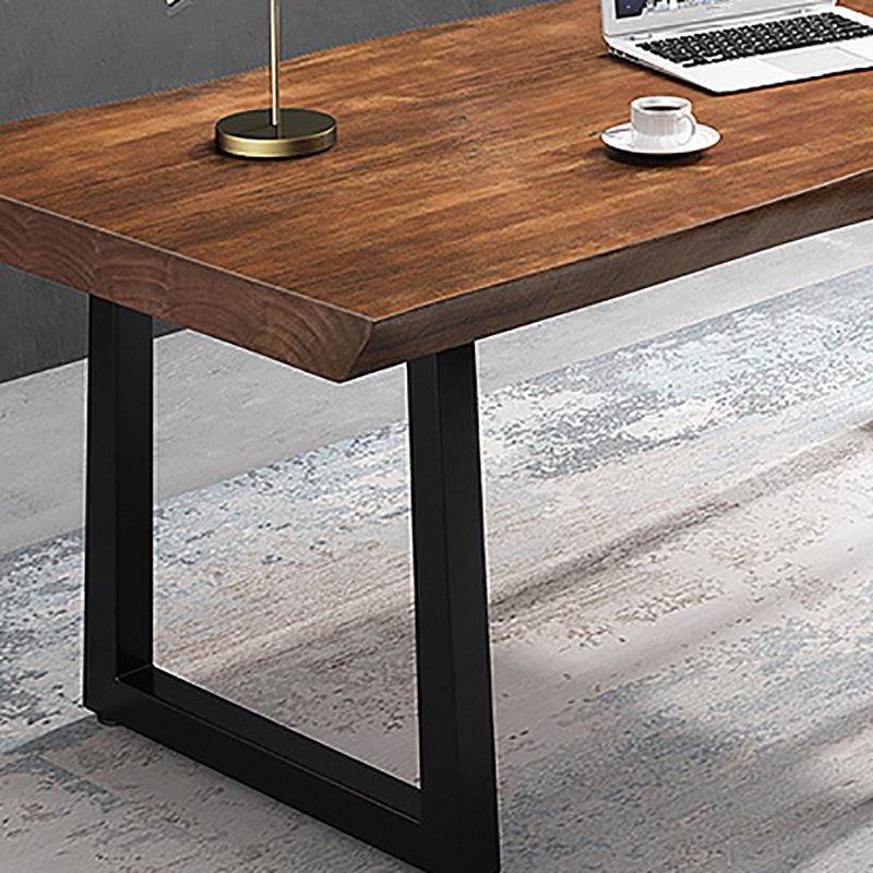 Rechteck -Büroschreibtisch mit industriellem Schreibtisch mit Metallbeinen