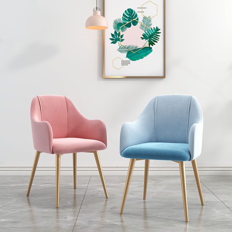 Glam Velvet Dining Room Chairs Arm Metal Dining Side Chair for Restaurant Use Clearhalo ' kitchen&dining_furn' 'Dining Chairs' 'Dining Tables & Seating' 'dining_chair' 'furn' 'furn_dining_chair' 'Furniture' 'furniture_dining_chair' 'Kitchen & Dining Furniture' 'kitchen' 1200x1200_386b4137-1214-4bb9-b092-047098b6eb30