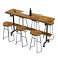Modern Pub Height Dining Table Iron Solid Wood Pub Table for Patio Clearhalo 'Bar Furniture' 'Bar Tables' 'bar_tables' 'furn' 'furn_bar_tables' 'Furniture' 'Kitchen & Dining Furniture' 1200x1200_386be42e-b271-4130-8e36-3469a22b97f4