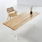 Natural Ash Wood Dining Table Rectangle Clear Acrylic Double Pedestal Table Clearhalo 'Dining Tables & Seating' 'Dining Tables' 'dining_table' 'furn' 'furn_dining_table' 'Furniture' 'Kitchen & Dining Furniture' 1200x1200_386d2e9f-f960-47d3-bcbc-cdd3659871f6