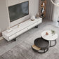 Modern Style Stone TV Stand White Colour Enclosed Storage TV Stand Console with 3 Drawers Clearhalo 'furn' 'furn_tv_stands_entertainment_centers' 'Furniture' 'Living Room Furniture' 'TV Stands & Entertainment Centers' 'TV Stands & Media Storage Furniture' 'tv_stands_entertainment_centers' 1200x1200_386d2f40-65ac-47b7-8017-d75c5723c35d