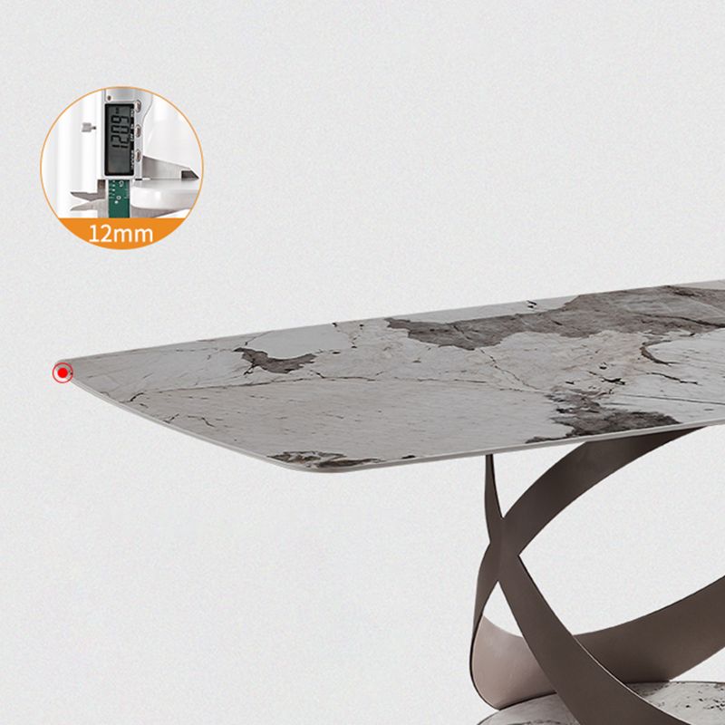 Modern Rectangle Dining Table Set 1/4/5/6/7 Pieces Dinette Set with Sintered Stone Top Clearhalo 'Dining Room Sets' 'Dining Tables & Seating' 'dining_room_set' 'furn' 'furn_dining_room_set' 'Furniture' 'Kitchen & Dining Furniture' 1200x1200_3870cc12-9be7-4eb4-8b9d-f595e853e46d