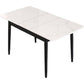 Modern Rectangle Dining Table Sintered Stone Dining Table with 4 Legs,47.2"L x 29.5"W x 29.5"H Clearhalo ' dining_table' 'Dining Tables & Seating' 'Dining Tables' 'furn' 'furn_dining_table' 'Furniture' 'furniture_dining_table' 'Kitchen & Dining Furniture' 'kitchen&dining_furn' 'kitchen' 'kitchen_dining_table' 1200x1200_38715728-450b-4769-b6ca-62205935367d