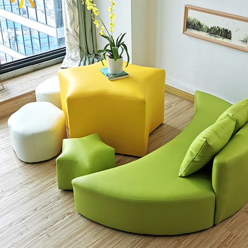 Moderne waterbestendige standaard specialiteitsvorm roze lederen poef