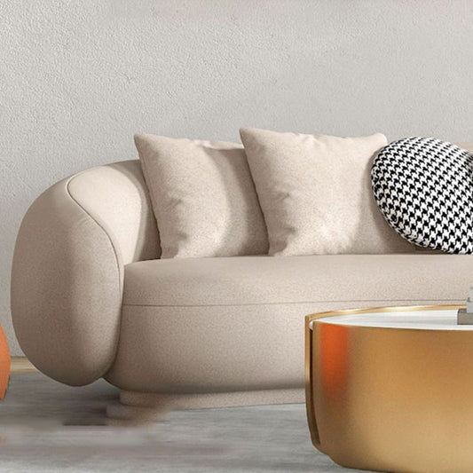 Zeitgenössisches künstliches Leder enge Rückenbohrungssofa abgeneigter Armsofa