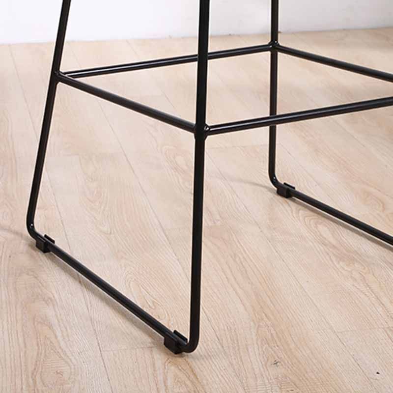 Scandinavian Leather Counter Stools Black Metal Low Back Bar Stools with Footrest Clearhalo 'Bar Furniture' 'Bar Stools' 'bar_stools' 'furn' 'furn_bar_stools' 'furniture_bar_stools' 'Kitchen & Dining Furniture' 'kitchen&dining_furn' 'kitchen' 'kitchen_furn' Furniture' 1200x1200_38747434-849f-4fb7-8c09-b735a8f82b84