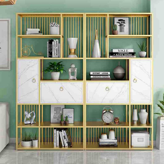 Libreria moderna di scaffali in metallo Open Home Shelf con armadi