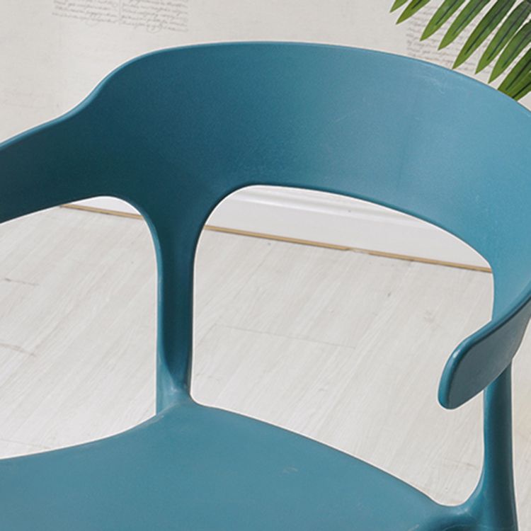 Home Stackable Contemporary Arm Chair Open Back Plastic Dining Room Chair Clearhalo ' kitchen&dining_furn' 'Dining Chairs' 'Dining Tables & Seating' 'dining_chair' 'furn' 'furn_dining_chair' 'Furniture' 'furniture_dining_chair' 'Kitchen & Dining Furniture' 'kitchen' 1200x1200_3874ec44-ab32-4567-b02f-2a71d9fc52dd