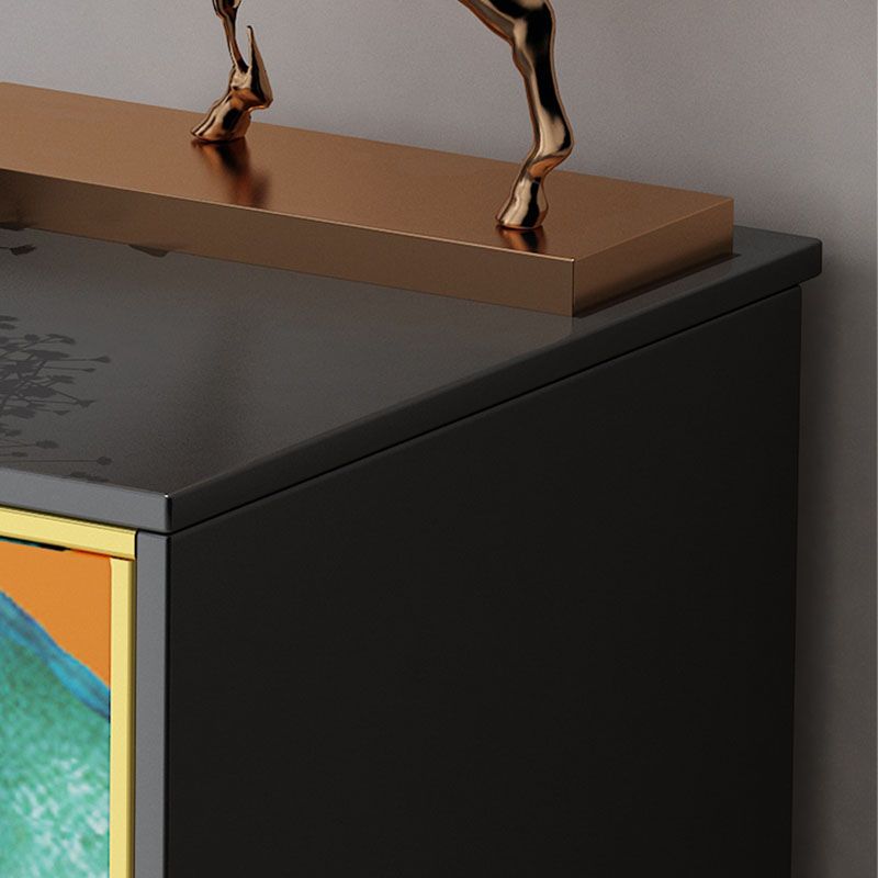 Cofre de lencería de madera con cofre vertical de almacenamiento glamoroso con cajones