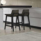Contemporary Low Back Indoor Armless Bar Stool with Backrest