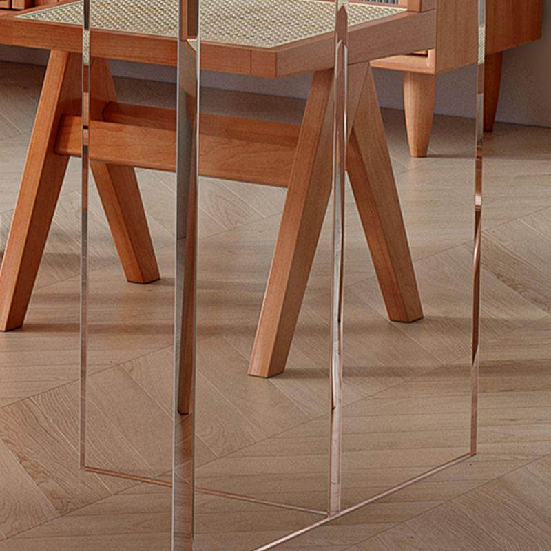 Table de bois massif moderne médiéval table rectangulaire avec double piédestal