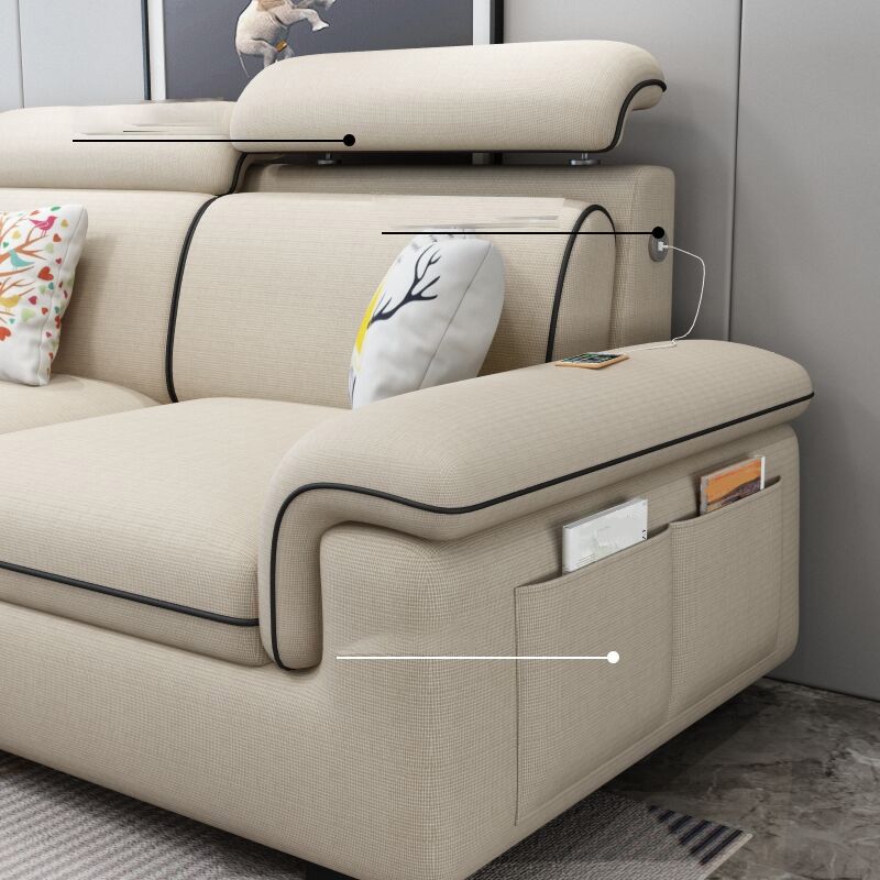 125.98"D x 70.87"W x 35.43"H Pillow Top Arm Sectionals, Modern High Back Sofa with Storage Clearhalo 'furn' 'furn_sectionals' 'Furniture' 'furniture_sectionals' 'kitchen' 'kitchen_sectionals' 'Living Room Furniture' 'Sectionals' 1200x1200_387767bb-cbe1-43cd-b955-47b0783c21c8