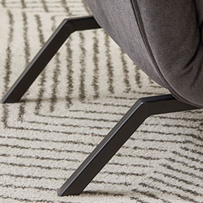 30.11" Wide Velvet Convertible Chair Armless Chair with Removable Cushions