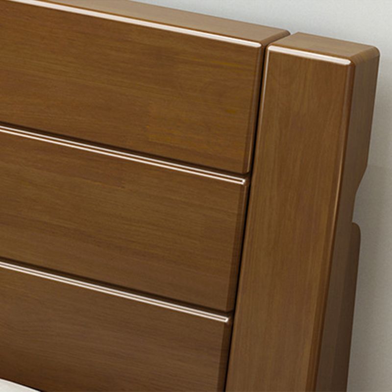 Traditioneel dennenhout met hoofdenrectangulair paneelpaneelbed