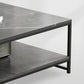 Rectangle Cocktail Table Frame Single Coffee Table with Shelf Clearhalo 'Coffee & Accent Tables' 'Coffee Tables' 'coffee_tables' 'furn' 'furn_coffee_tables' 'Furniture' 'Living Room Furniture' 1200x1200_387af0c4-94e2-424c-9243-6a05272d2b16