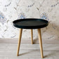11.75 inch Wide Scandinavian Sofa Side Accent Table Tri Pin Round Side End Table