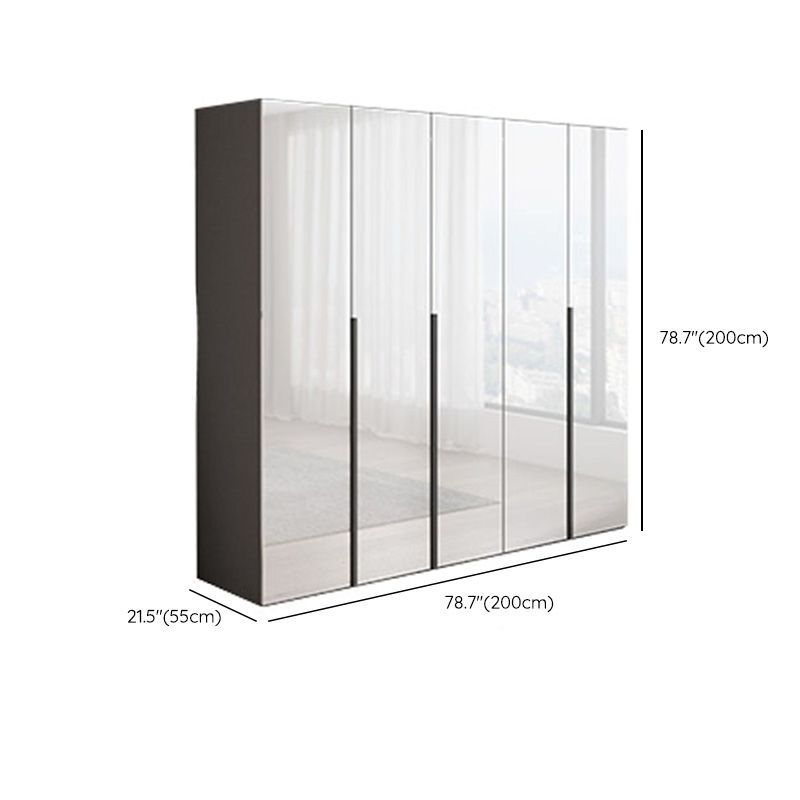 Dormitorio Gabinete de vestuario de madera Armario moderno con suaves puertas cerradas